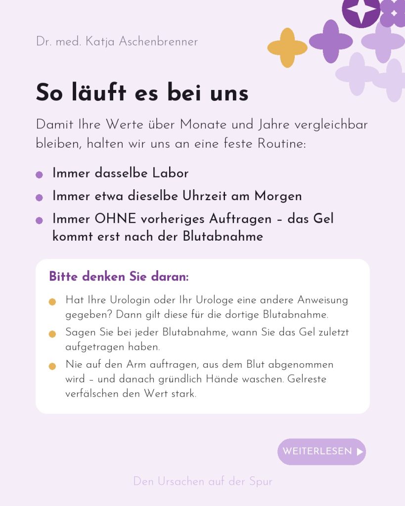 Blutabnahme bei Testosteron-Gel – so läuft es in der Praxis