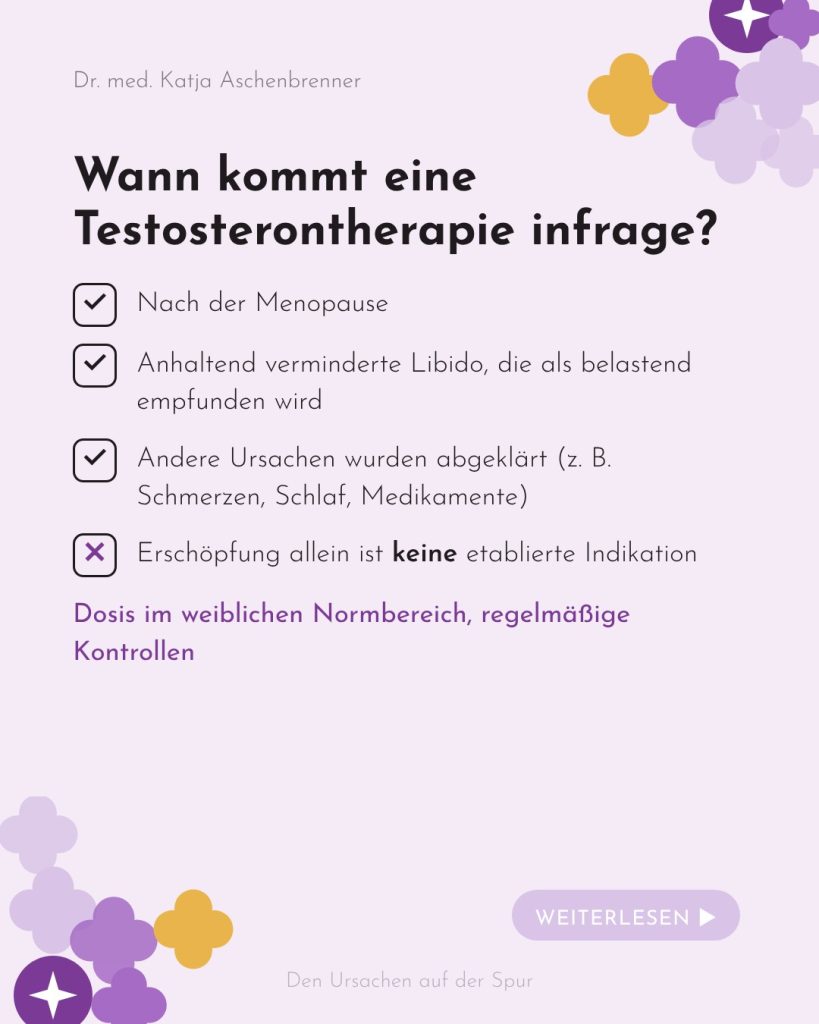 Wann kommt eine Testosterontherapie bei Frauen infrage?